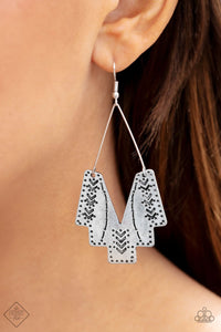 ARIZONA ADOBE - SILVER TRIBAL EARRING Paparazzi