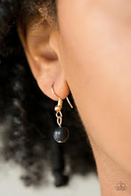 Load image into Gallery viewer, BASIC GROUNDWORK - BLACK STONE GOLD LAYERED NECKLACE - PAPARAZZI
