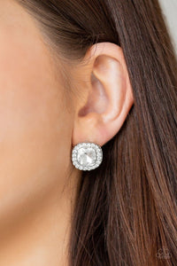 Bling Tastic! - white - Paparazzi earrings