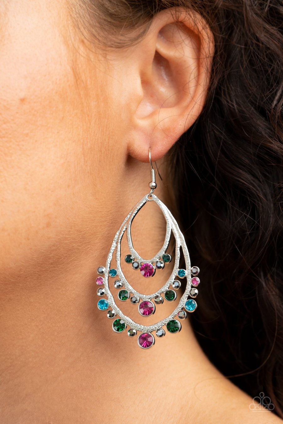 Break Out In TIERS - multi - Paparazzi earrings