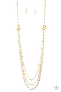 Dare to Dazzle - gold - Paparazzi necklace