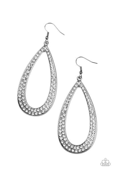 Diamond Distraction - black - Paparazzi earrings