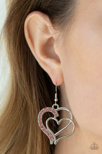 Double the Heartache - Pink Earring Paparazzi