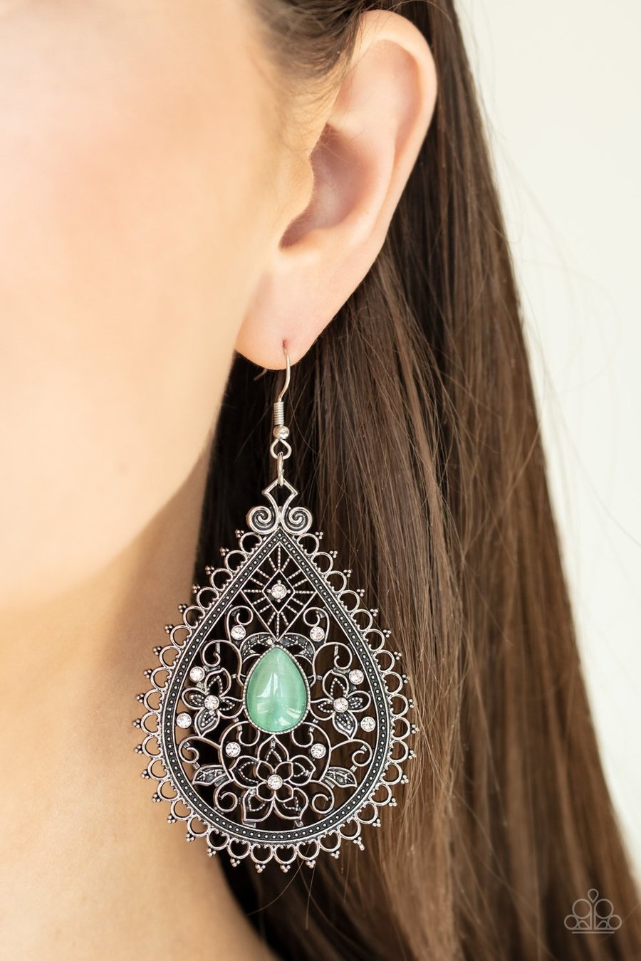 Eden Glow - green - Paparazzi earrings