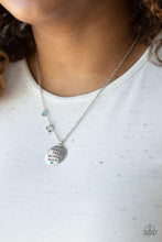 Load image into Gallery viewer, EVERYTHING I AM - BLUE RHINESTONE STAMPED PENDANT NECKLACE Paparazzi
