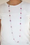 Load image into Gallery viewer, Glassy Glamorous-Purple Necklace-Paparazzi
