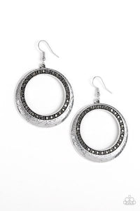 Go-Go Glow - silver - Paparazzi earrings