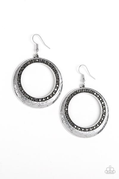 Go-Go Glow - silver - Paparazzi earrings