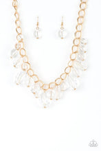 Load image into Gallery viewer, GORGEOUSLY GLOBETROTTER - GOLD CLEAR BEAD NECKLACE Paparazzi
