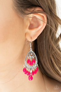 Gorgeously Genie - Pink  Earrings Paparazzi