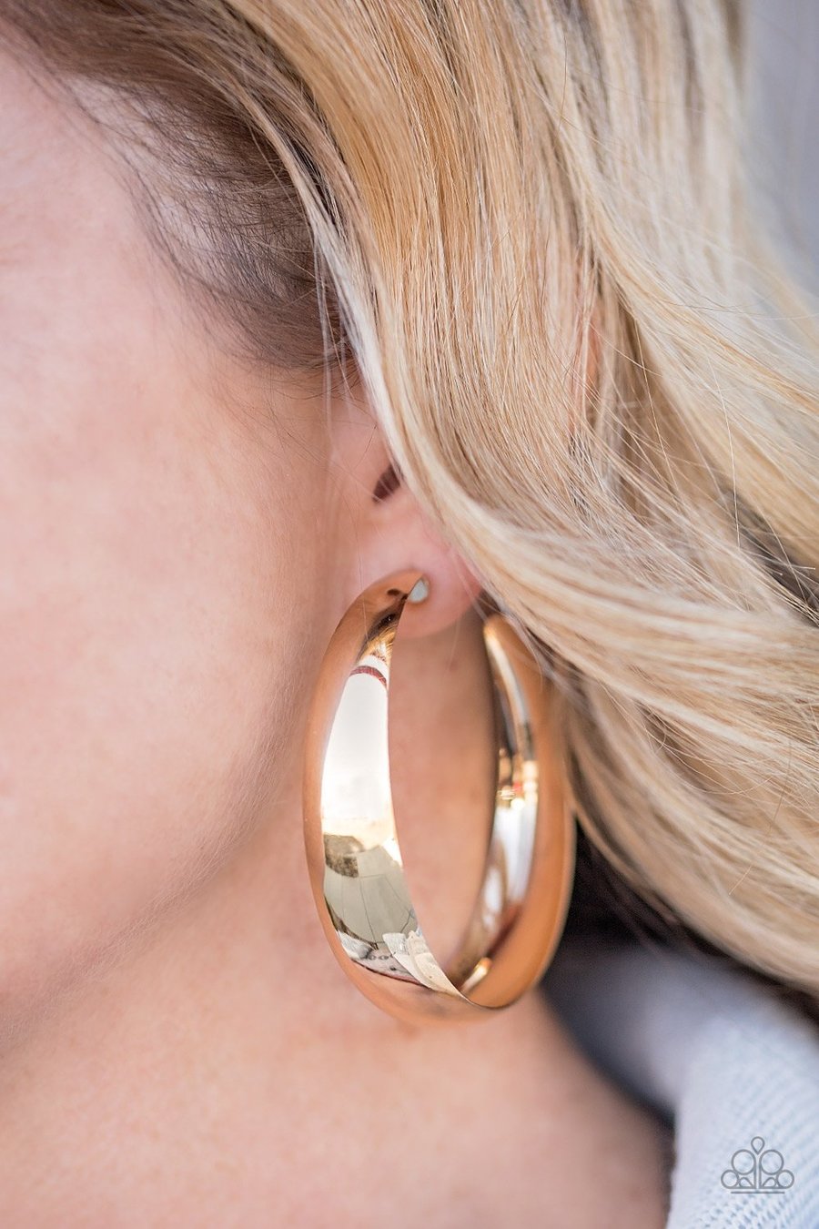 Gypsy Goals - Gold  Hoop Earring Paparazzi