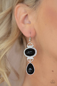 Icy Shimmer - black - Paparazzi earrings