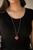 Load image into Gallery viewer, LOVE IS ALL AROUND - Red Heart Necklace Paparazzi
