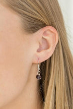 Load image into Gallery viewer, YACHT TOUR - PURPLE METALLIC BEAD SILVER CIRCLE NECKLACE - PAPARAZZI
