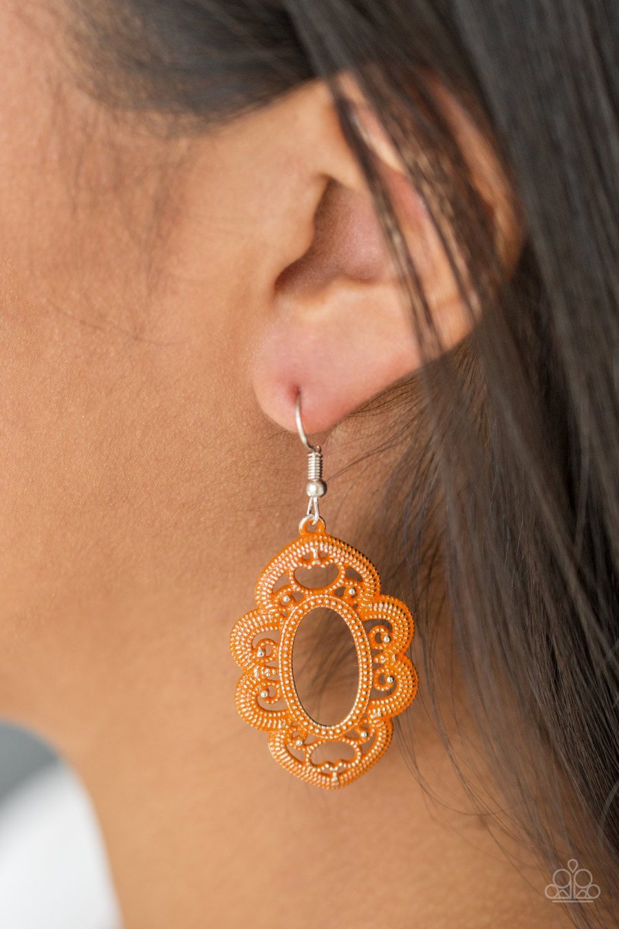 Mantras and Mandalas - Orange Earrings Paparazzi