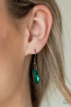 Load image into Gallery viewer, METEOR SHOWER - GREEN GEM GUN METAL CHAIN PENDANT NECKLACE - PAPARAZZI
