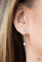 Load image into Gallery viewer, MOM BOSS - WHITE RHINESTONE SILVER PENDANT NECKLACE Paparazzi
