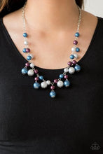 Load image into Gallery viewer, SOON TO BE MRS. - MULTI BLUE AND PURPLE PEARL NECKLACE - PAPARAZZI
