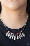 Load image into Gallery viewer, PAPARAZZI NEUTRAL TERRA-TORY - RED Stone Necklace
