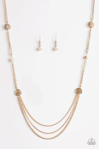 BEACH BREEZE - GOLD DISC CHAIN NECKLACE Paparazzi