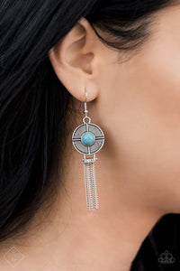 PAPARAZZI DESERT VOYAGE - Blue Stone Earring Paparazzi