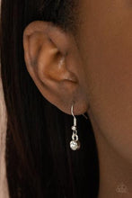 Load image into Gallery viewer, THE QUEEN DEMANDS IT - PURPLE GEM WHITE RHINESTONE SILVER NECKLACE - PAPARAZZI
