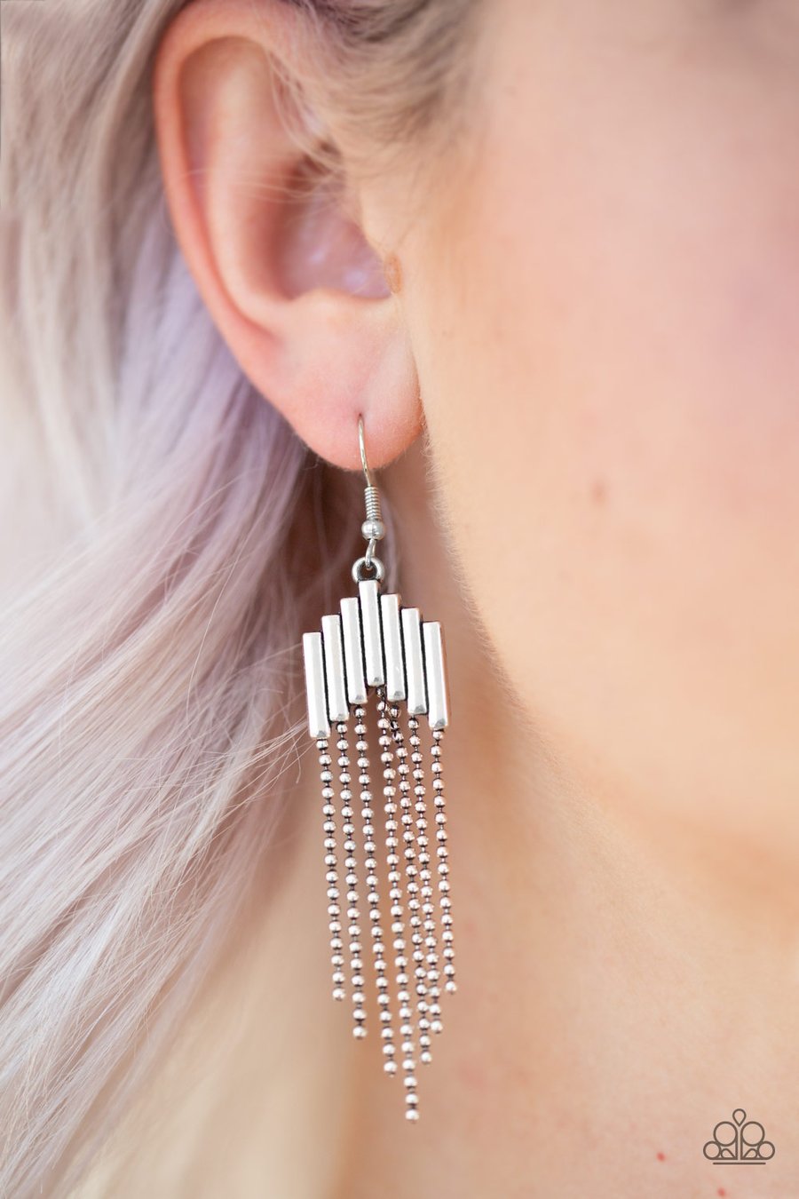 RADICALLY RETRO - SILVER EARRINGS Paparazzi