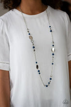 Load image into Gallery viewer, SERENELY SPRINGTIME - Blue Bead Silver Necklace Paparazzi
