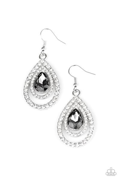 So the Story GLOWS - silver - Paparazzi earrings
