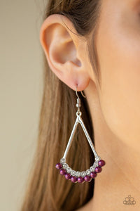 Top to Bottom - purple - Paparazzi earrings