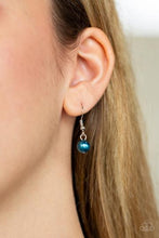 Load image into Gallery viewer, VERY VALENTINE - BLUE PEARL SILVER HEART NECKLACE - PAPARAZZI
