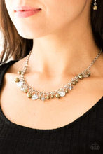 Load image into Gallery viewer, COASTAL CACHE - GREEN PEARL BEAD SMOKY GEM SILVER NECKLACE - PAPARAZZI
