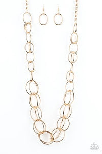 Elegantly Ensnared - Gold Necklace Paparazzi