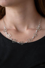 Load image into Gallery viewer, ALWAYS ABLOOM - SILVER FLORAL NECKLACE - PAPARAZZI
