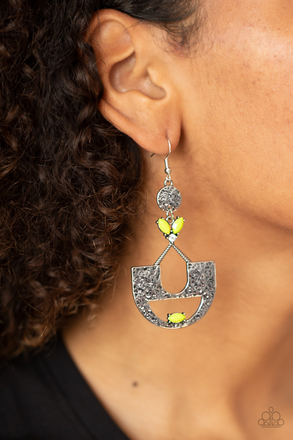 Modern Day Mecca Yellow Earring Paparazzi