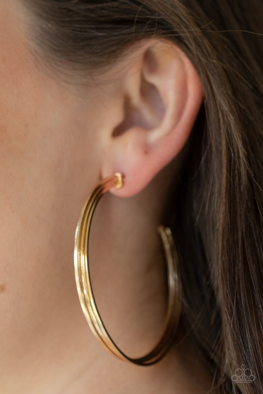 Wheelhouse - Gold - Large Hoop Earrings Paparazzi