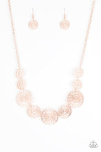 Load image into Gallery viewer, YOUR OWN FREE WHEEL - ROSE GOLD DISC NECKLACE - PAPARAZZI
