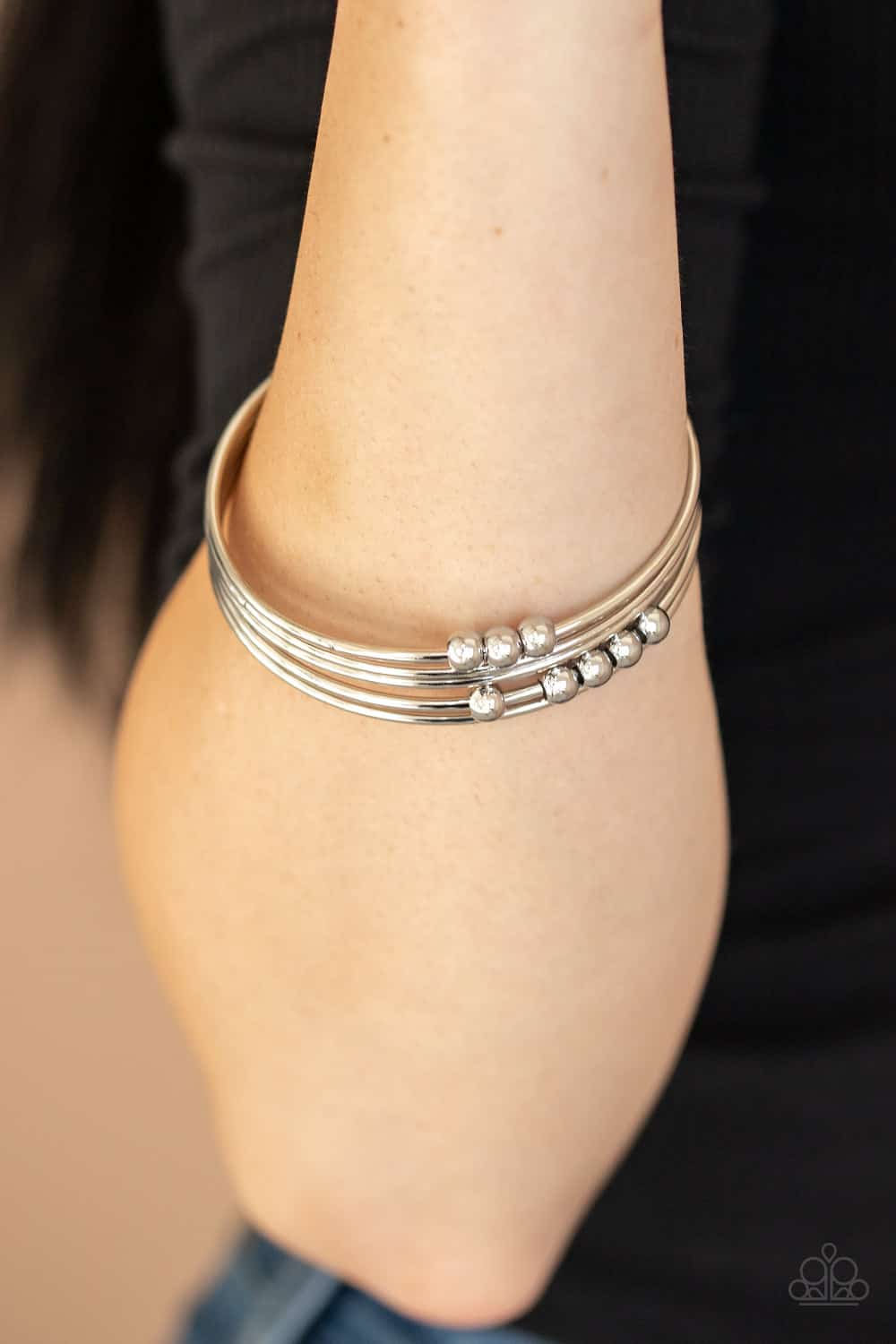 Stack Challenge Silver Bangle Paparazzi