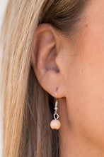 Load image into Gallery viewer, PAPARAZZI VINTAGE VANITY - BROWN BEAD SILVER STUDDED FRAME PENDANT NECKLACE
