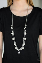 Load image into Gallery viewer, THERES ALWAYS ROOM AT THE TOP - WHITE PEARL LANYARD NECKLACE Paparazzi
